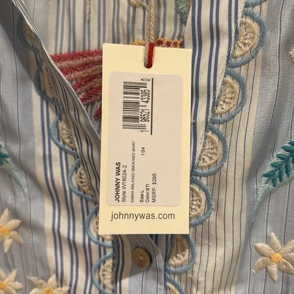 Johnny Was Silk Blouse - Picture 4 of 6